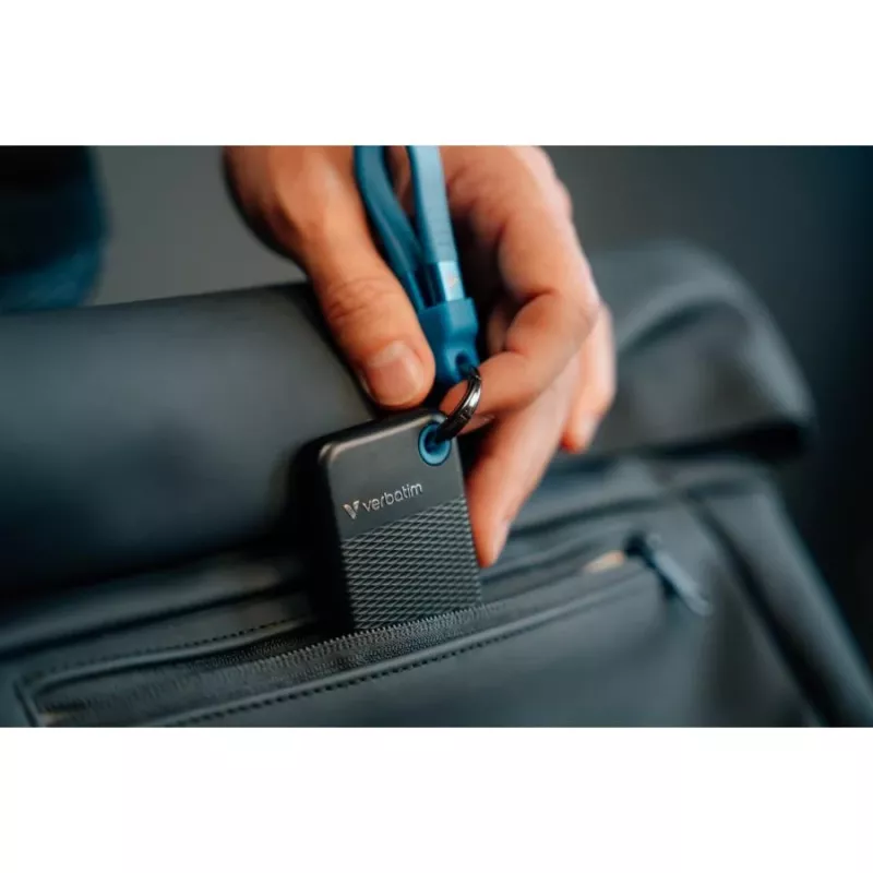 Verbatim Pocket SSD 512GB USB 3.2 Gen 2 Type-C išorinis kietojo būsenos diskas, juodas/mėlynas 32283