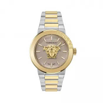 VERSACE MAN VE7E00423 43mm Swiss Quartz Chronograph Stainless Steel Watch Blue Dial