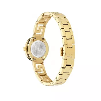 VERSACE V-Motif Moteriškas Šveicariškas Kvarcinis Laikrodis 28mm Nerūdijantis Plienas Sidabrinis VE7A00423