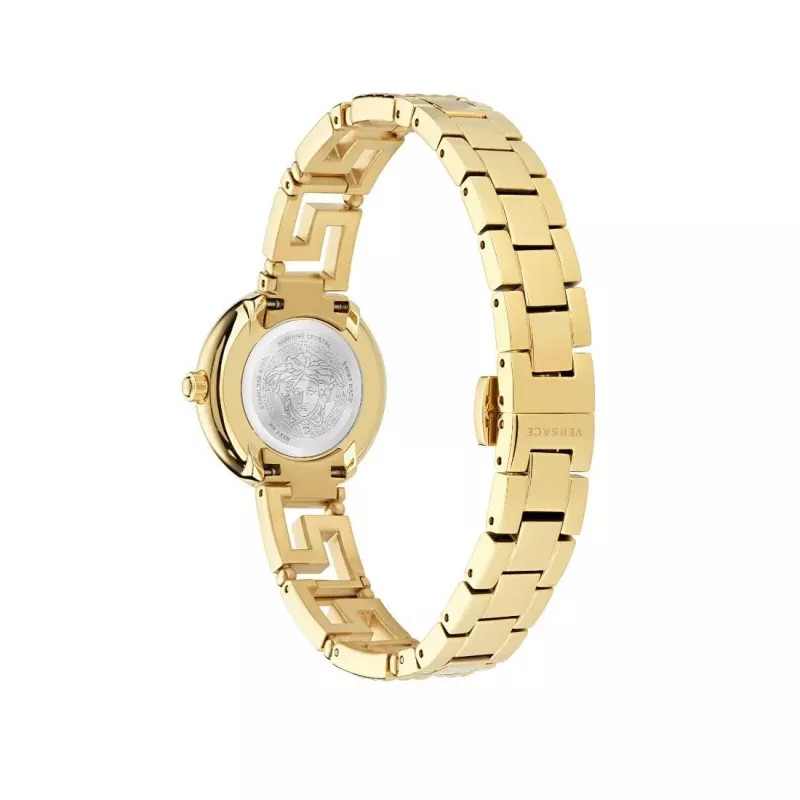 VERSACE V-Motif Moteriškas Šveicariškas Kvarcinis Laikrodis 28mm Nerūdijantis Plienas Sidabrinis VE7A00423
