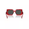 VERSACE VE4478U550087 Moteriški akiniai nuo saulės - Juodas acetatinis rėmelis, pilki polikarbonatiniai lęšiai, 55 mm lęšio plotis, 100% UV400 apsauga