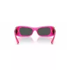 VERSACE VE4481-543487 Moteriški katės akies formos akiniai nuo saulės - Juodas acetatinis rėmelis, tamsiai pilki polikarbonatiniai lęšiai, 54 mm