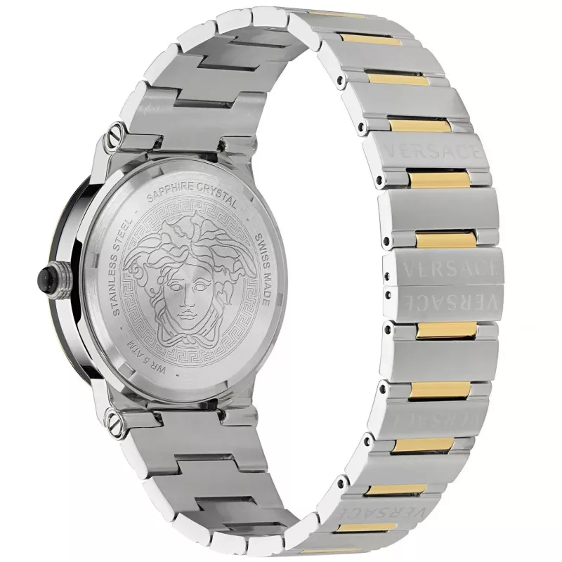 VERSACE VE7G00223 Vyriškas Šveicariškas Kvarcinis Laikrodis 38mm Juodas Ciferblatas Odinis Dirželis