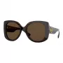 VERSACE Moteriški akiniai nuo saulės VE4375F-10873 Havana Acetate Square Full-Rim Gradient Brown Lenses 53mm
