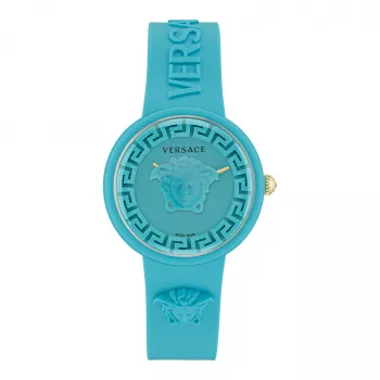 Versace moteriškas V-Motif šveicariškas kvarcinis laikrodis VE6G00423 (39 mm) juodu ciferblatu, odiniu dirželiu