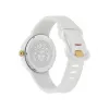 Versace moteriškas VE6G00123 šveicariškas kvarcinis 39 mm nerūdijančio plieno laikrodis su juodu odiniu dirželiu ir sidabriniu ciferblatu