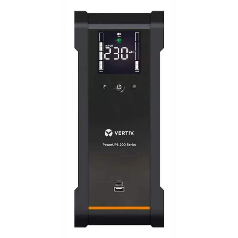 Vertiv PowerUPS 200 PSA6-1000IT-SCH UPS, 1000VA/600W, Line-Interactive, Tower, 6x Schuko