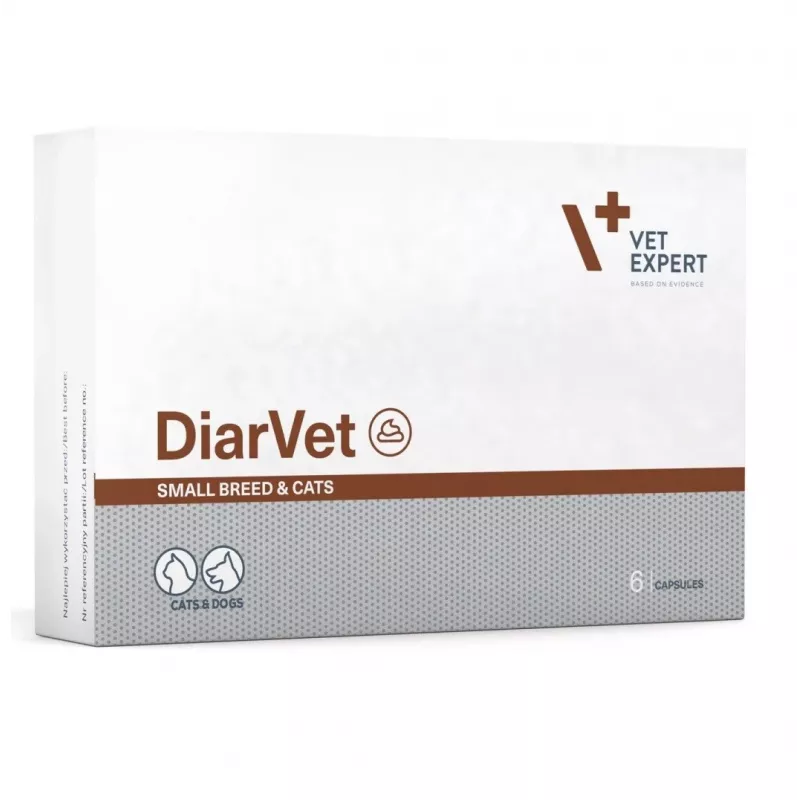 VetExpert Diarvet Small Breed and Cats 6 Capsules