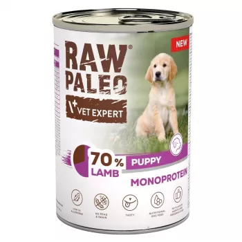 VETEXPERT Raw Paleo Lamb Puppy šlapias šunų maistas 400g