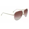 Victoria Beckham VB203S-712 moteriški akiniai nuo saulės, auksinis rėmelis, rudi gradientiniai lęšiai, 62 mm