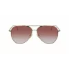 Victoria Beckham VB203S-712 moteriški akiniai nuo saulės, auksinis rėmelis, rudi gradientiniai lęšiai, 62 mm
