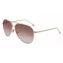 Victoria Beckham VB203S-712 moteriški akiniai nuo saulės, auksinis rėmelis, rudi gradientiniai lęšiai, 62 mm