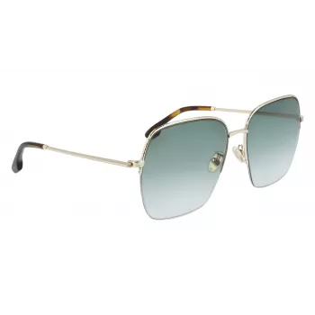 Victoria Beckham VB214SA-700 Moteriški akiniai nuo saulės - Havana acetato rėmelis, rudi gradientiniai lęšiai, 61 mm