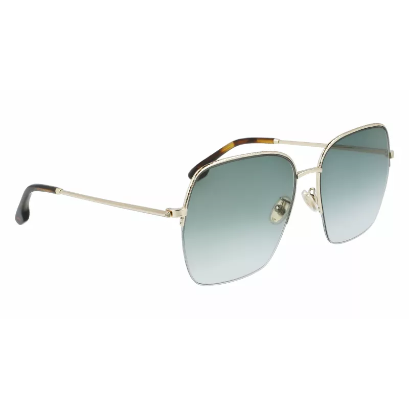 Victoria Beckham VB214SA-700 Moteriški akiniai nuo saulės - Havana acetato rėmelis, rudi gradientiniai lęšiai, 61 mm