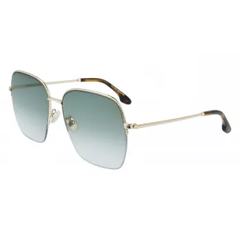 Victoria Beckham VB214SA-700 Moteriški akiniai nuo saulės - Havana acetato rėmelis, rudi gradientiniai lęšiai, 61 mm