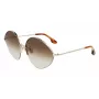 Victoria Beckham VB220S-702 Moteriški dideli kvadratiniai akiniai nuo saulės auksiniai rudi gradientiniai 64mm
