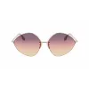 Victoria Beckham VB220S-732 Moteriški akiniai nuo saulės Auksinis rėmas Rudi gradientiniai lęšiai 64mm