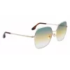 Victoria Beckham VB223S-727 moteriški akiniai nuo saulės Havana acetatas kvadratinis rėmas rudi gradientiniai lęšiai 56mm