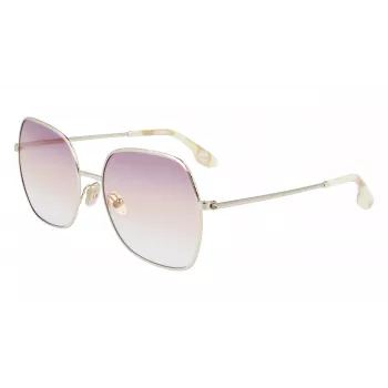 Victoria Beckham VB223S-728 Moteriški metaliniai akiniai nuo saulės Auksiniai Rudi gradientiniai 56mm
