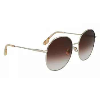 Victoria Beckham VB224S-702 moteriški akiniai nuo saulės Auksas/Havana ruda gradacija 59mm