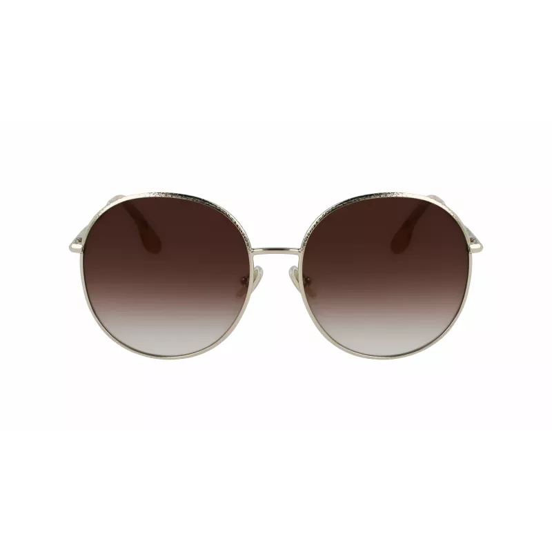 Victoria Beckham VB224S-702 moteriški akiniai nuo saulės Auksas/Havana ruda gradacija 59mm
