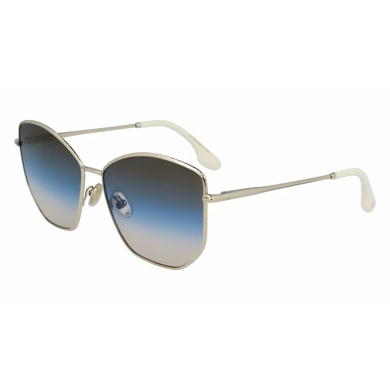 Victoria Beckham VB225S-734 Moteriški dideli kvadratiniai akiniai nuo saulės - Havana acetato rėmelis su rudais gradientiniais lęšiais - 59mm