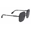 Victoria Beckham VB232S-001 Moteriški akiniai nuo saulės - Juodas rėmelis, pilki gradientiniai lęšiai, 58 mm