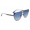 Victoria Beckham VB239S6309319 Moteriški dideli kvadratiniai akiniai nuo saulės juodi acetatiniai pilki gradientiniai lęšiai 63 mm