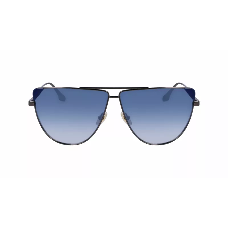 Victoria Beckham VB239S6309319 Moteriški dideli kvadratiniai akiniai nuo saulės juodi acetatiniai pilki gradientiniai lęšiai 63 mm