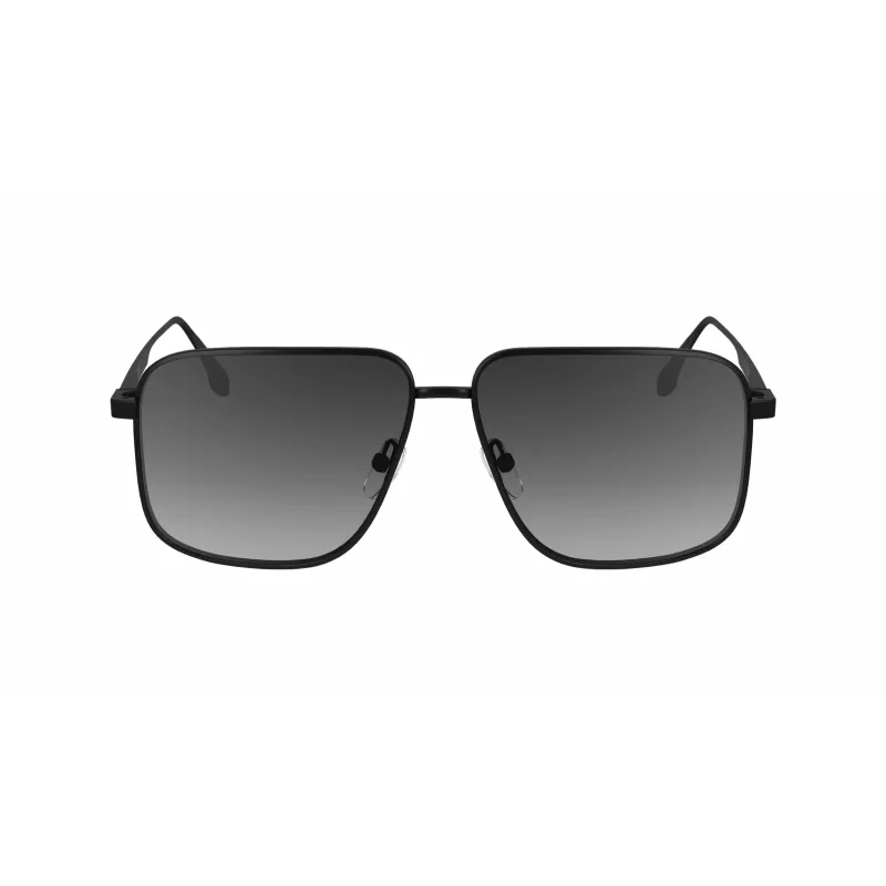 Victoria Beckham VB243S Moteriški akiniai nuo saulės, blizgaus juodo rėmelio, pilki lęšiai, 57/13/140 mm