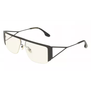 Victoria Beckham VB250S5913001 Moteriški dideli kvadratiniai akiniai nuo saulės - Juodas rėmelis, pilki gradientiniai lęšiai 59mm