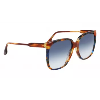 Victoria Beckham VB610SCB-212 Moteriški akiniai nuo saulės Havana Acetate Drugelio formos rėmelis Rudi gradientiniai lęšiai 59mm