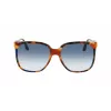 Victoria Beckham VB610SCB-212 Moteriški akiniai nuo saulės Havana Acetate Drugelio formos rėmelis Rudi gradientiniai lęšiai 59mm