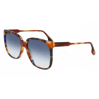 Victoria Beckham VB610SCB-212 Moteriški akiniai nuo saulės Havana Acetate Drugelio formos rėmelis Rudi gradientiniai lęšiai 59mm