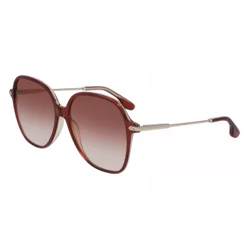 Victoria Beckham VB613S-607 Moteriški katės akies akiniai nuo saulės - Havana/Ruda gradientas 59mm