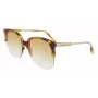 Victoria Beckham VB617S-222 Moteriški Oversized Drugelio Formos Akiniai Nuo Saulės Havana Acetatas Ruda Gradientinė