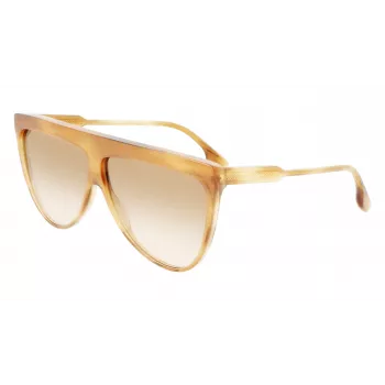 Victoria Beckham VB619S6509774 Moteriški Aviatoriaus Stiliaus Akiniai Nuo Saulės Auksiniu Rėmeliu Rudais Gradientiniais Lęšiais 65mm