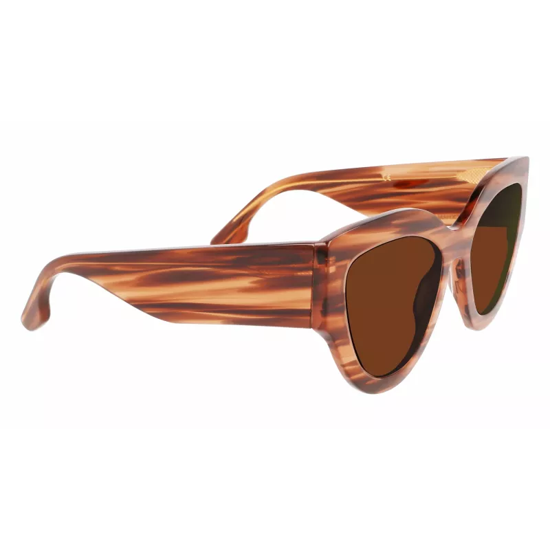 Victoria Beckham VB628S-230 moteriški akiniai nuo saulės „Drugelis“ Havana acetatas rudi gradientiniai lęšiai 55/21/145 mm