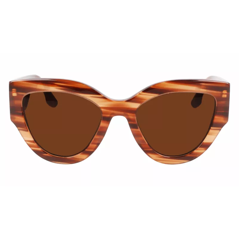 Victoria Beckham VB628S-230 moteriški akiniai nuo saulės „Drugelis“ Havana acetatas rudi gradientiniai lęšiai 55/21/145 mm