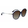 Victoria Beckham VB632S-419 Moteriški akiniai nuo saulės Havana Mėlynas Gradientas 58mm