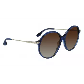 Victoria Beckham VB632S-419 Moteriški akiniai nuo saulės Havana Mėlynas Gradientas 58mm