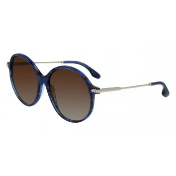 Victoria Beckham VB632S-419 Moteriški akiniai nuo saulės Havana Mėlynas Gradientas 58mm
