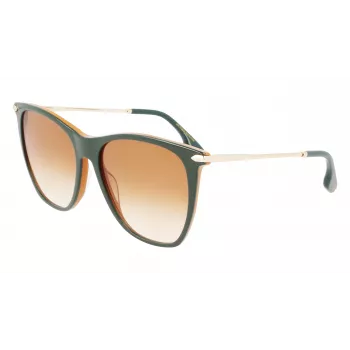 Victoria Beckham VB636S-342 Moteriški akiniai nuo saulės - Havana vėžlio kiauto spalvos rėmelis, rudi gradientiniai lęšiai, 58 mm