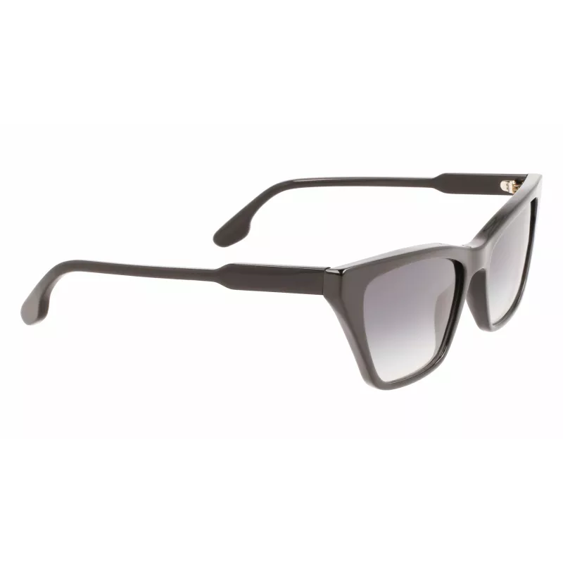 Victoria Beckham VB638S-001 Moteriški kvadratiniai akiniai nuo saulės juodi/pilki 55/17/140 mm