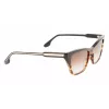 Victoria Beckham VB638S-005 moteriški kvadratiniai acetatiniai akiniai nuo saulės - juodas rėmelis, pilki gradientiniai lęšiai 55/17/140 mm