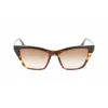 Victoria Beckham VB638S-005 moteriški kvadratiniai acetatiniai akiniai nuo saulės - juodas rėmelis, pilki gradientiniai lęšiai 55/17/140 mm