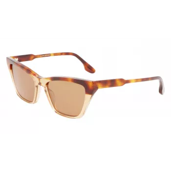 Victoria Beckham VB638S-218 Moteriški Akiniai nuo Saulės Havana Ruda Gradientas 55mm