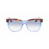 Victoria Beckham VB639S-418 Moteriški dideli kvadratiniai akiniai nuo saulės – tamsiai mėlynas acetatinis rėmelis su pilkais gradientiniais lęšiais