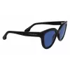 Victoria Beckham VB649S-001 moteriški akiniai nuo saulės - juodas acetatinis rėmelis, pilki polikarbonatiniai lęšiai, 52 mm