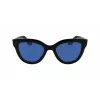 Victoria Beckham VB649S-001 moteriški akiniai nuo saulės - juodas acetatinis rėmelis, pilki polikarbonatiniai lęšiai, 52 mm